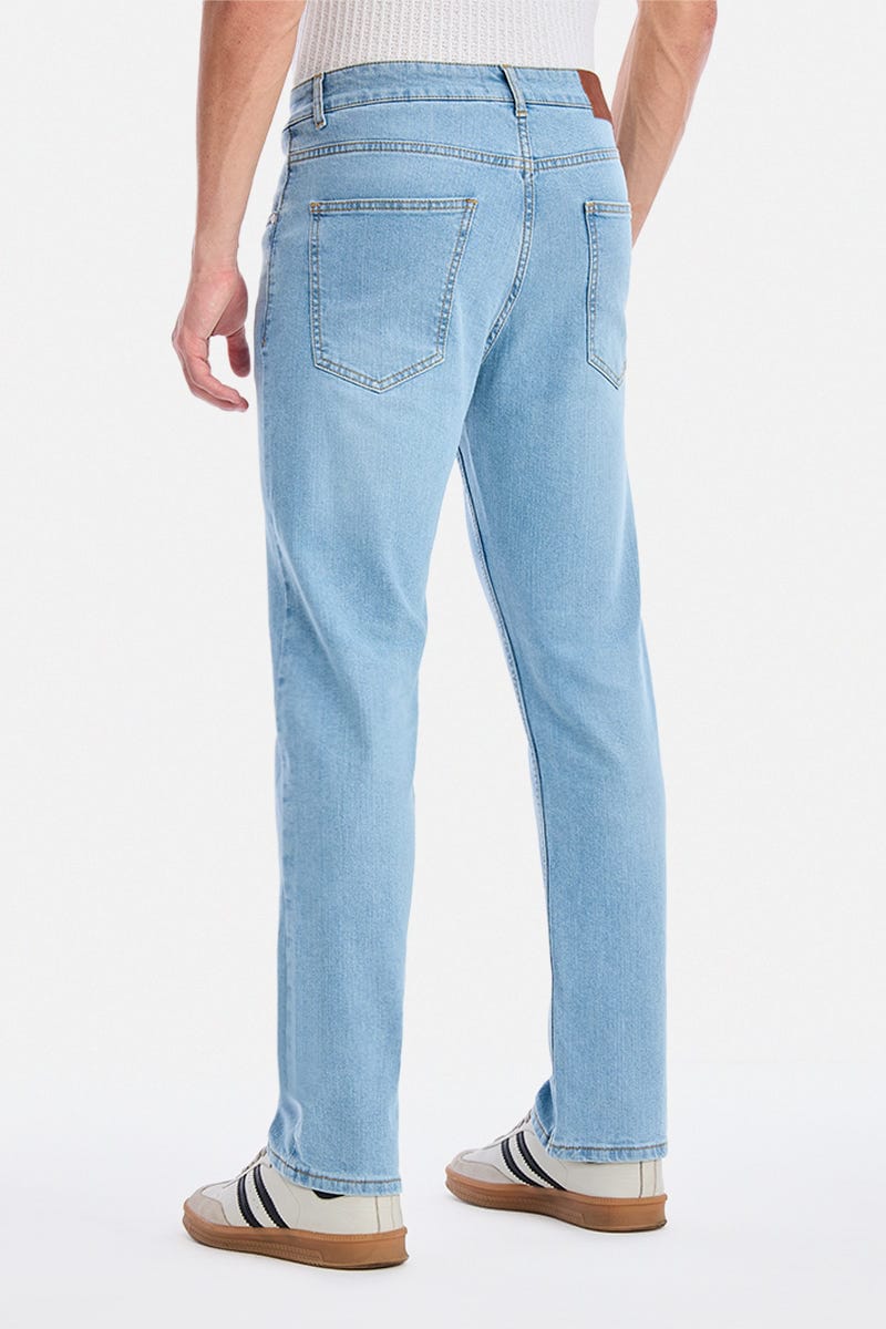 Light Blue Straight Fit Jeans